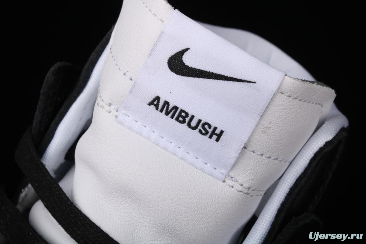 Ambush x NIKE DUNK High Black Wu Yifan Deng Ziqi same black and white high top casual board shoes CU7544-001