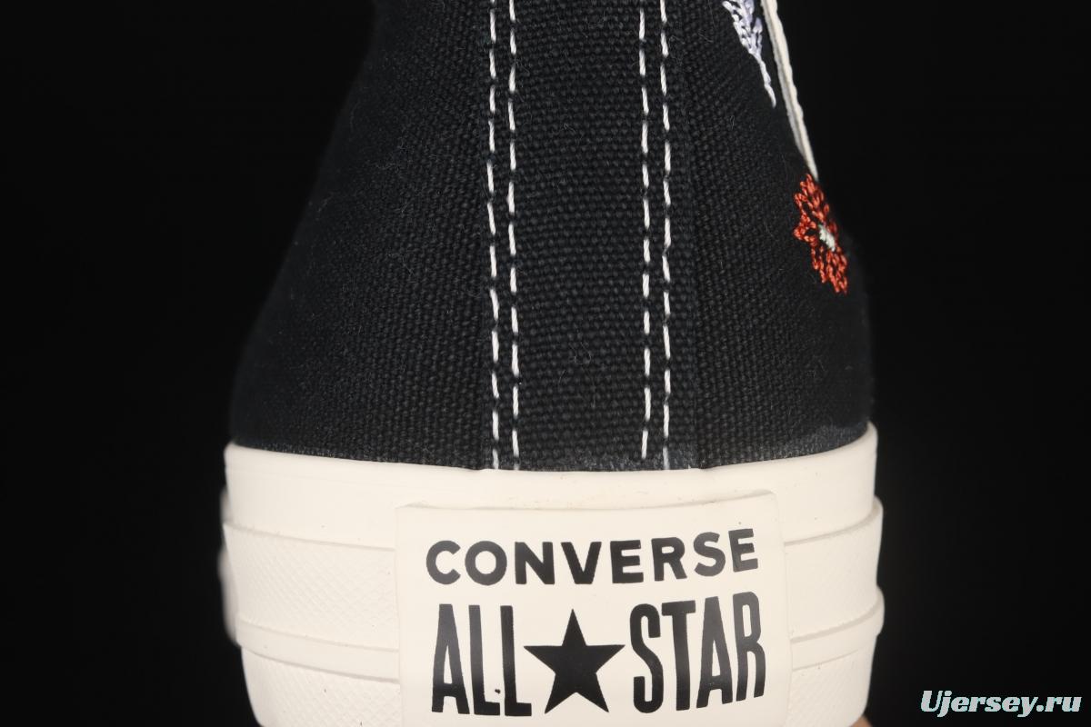 Converse Chuck 70s embroidered floret high top casual board shoes A01585C