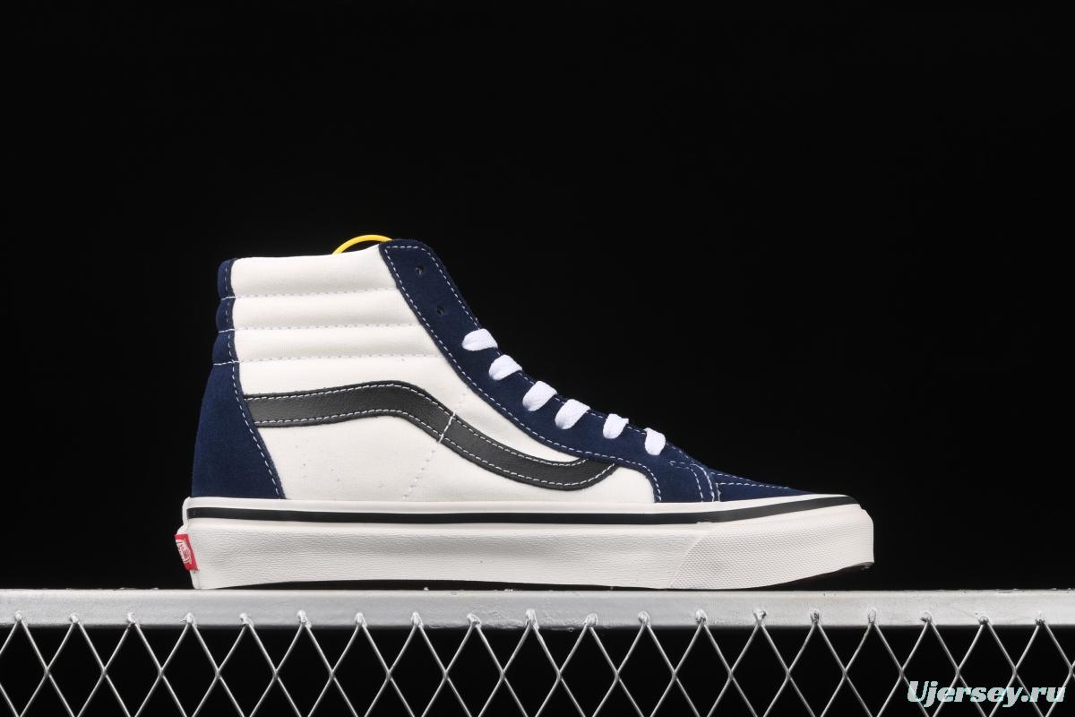 Vans Sk8-Hi Dx blue and white color high-top casual board shoes VN0A38GF4UJ