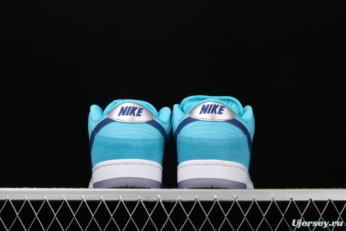 NIKE SB DUNK Low Pro sky blue fur-like fluorescent bottom low-top casual board shoes BQ6817-400