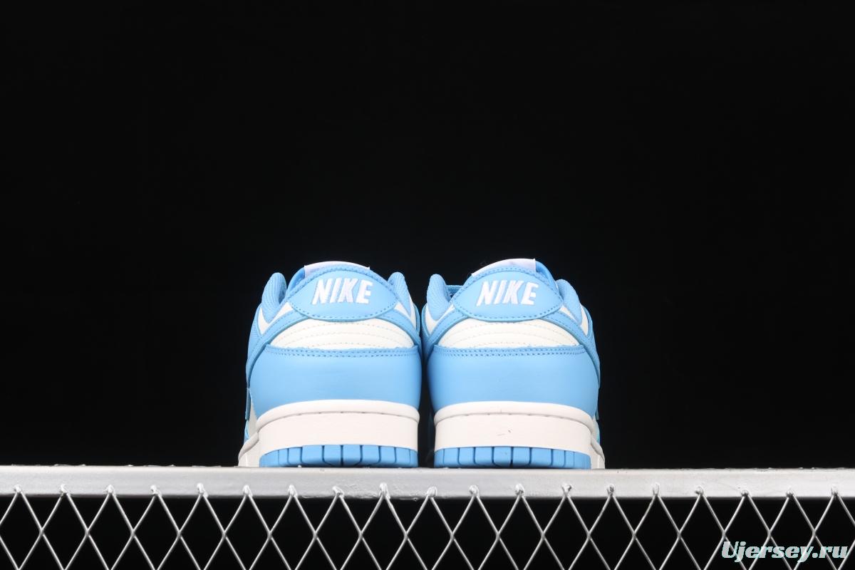 NIKE DUNK Low University Blue White Blue North Carolina White Blue Slam Dunk Series low side Leisure Sports Skateboard shoes DD1391-102