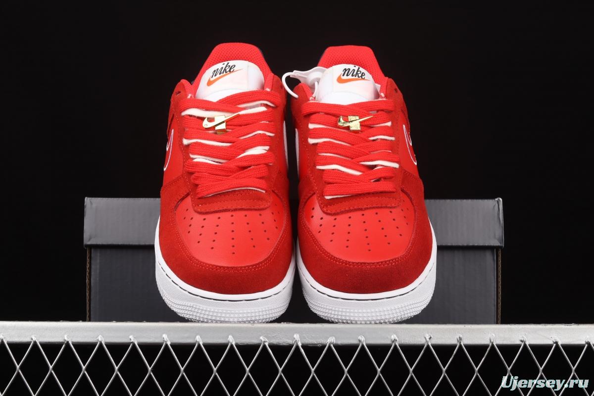 NIKE Air Force 11407 Low China Red embroidery Hook low-top casual board shoes DB3597-600