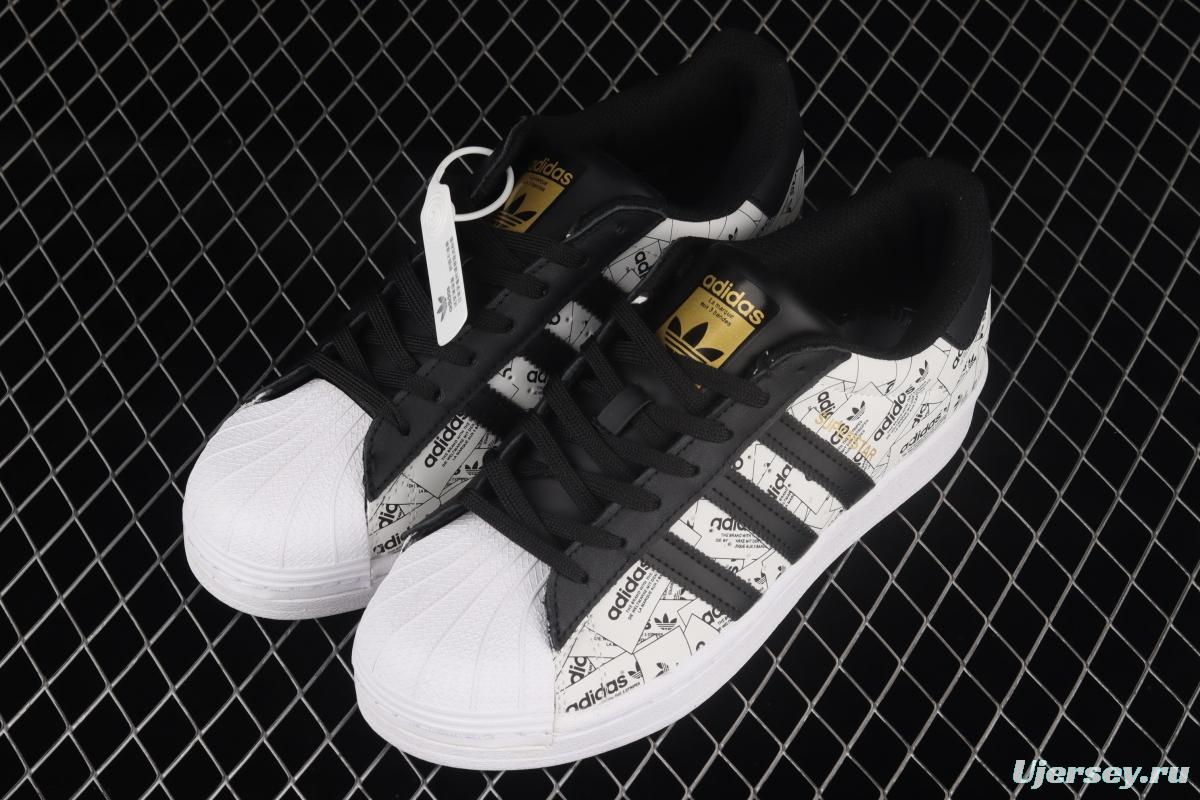 Adidas Originals Superstar FV2819 shell head printed with logo 3M reflective classic sports shoes