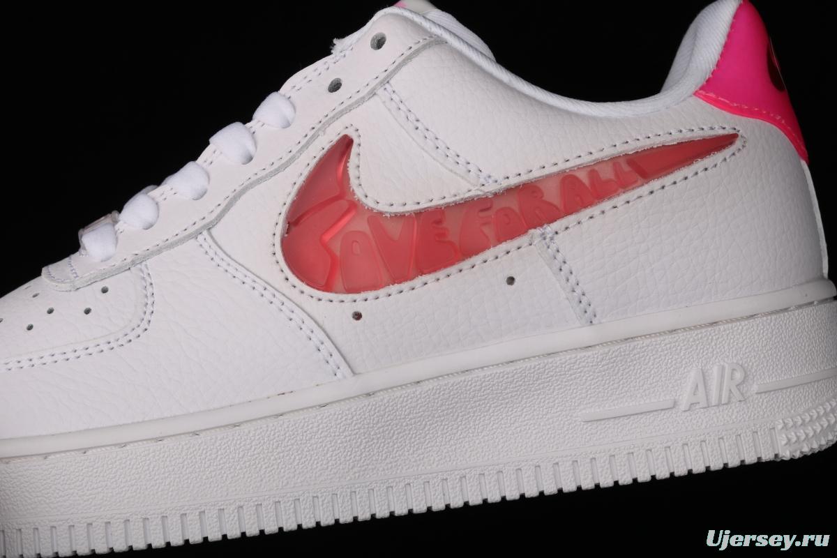 NIKE Air Force 1x 07 Low Valentine's Day jelly hook low side leisure sports board shoes CV8482-100