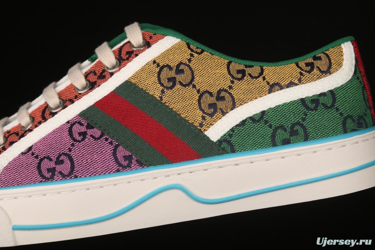 Gucci Tennis 1977 Print Sneaker canvas printed retro leisure sports board shoes 2UZ604275