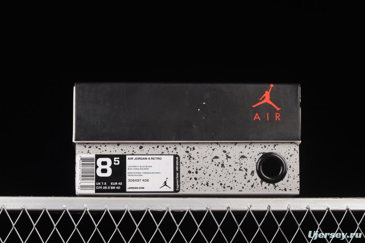 Travis Scott Cactus Jack x Air Jordan 4 Retro AJ4 joint style suede blue 308497-406