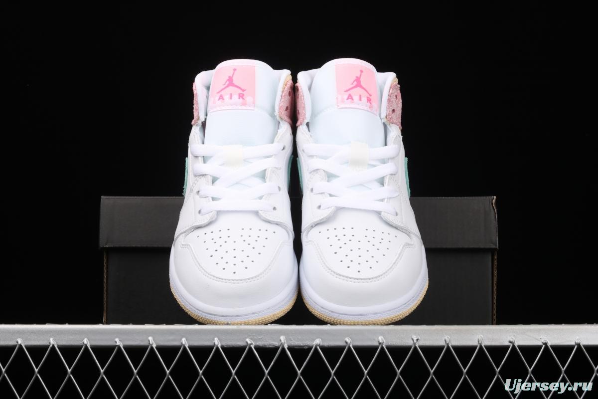 Air Jordan 1 Mid GS Ice Cream Bang Basketball shoes DD1666