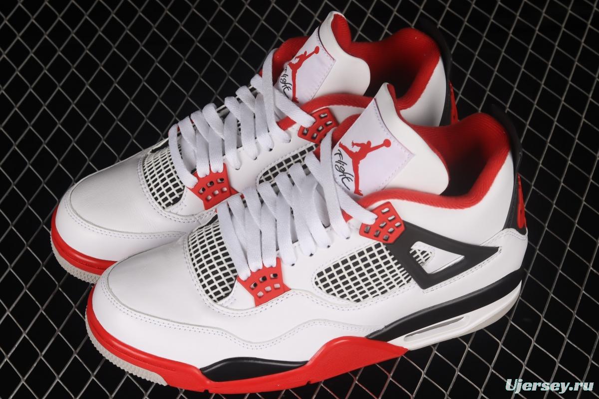 Air Jordan 4 Retro Fire Red White Red Flame Red Basketball shoes DC7770-160