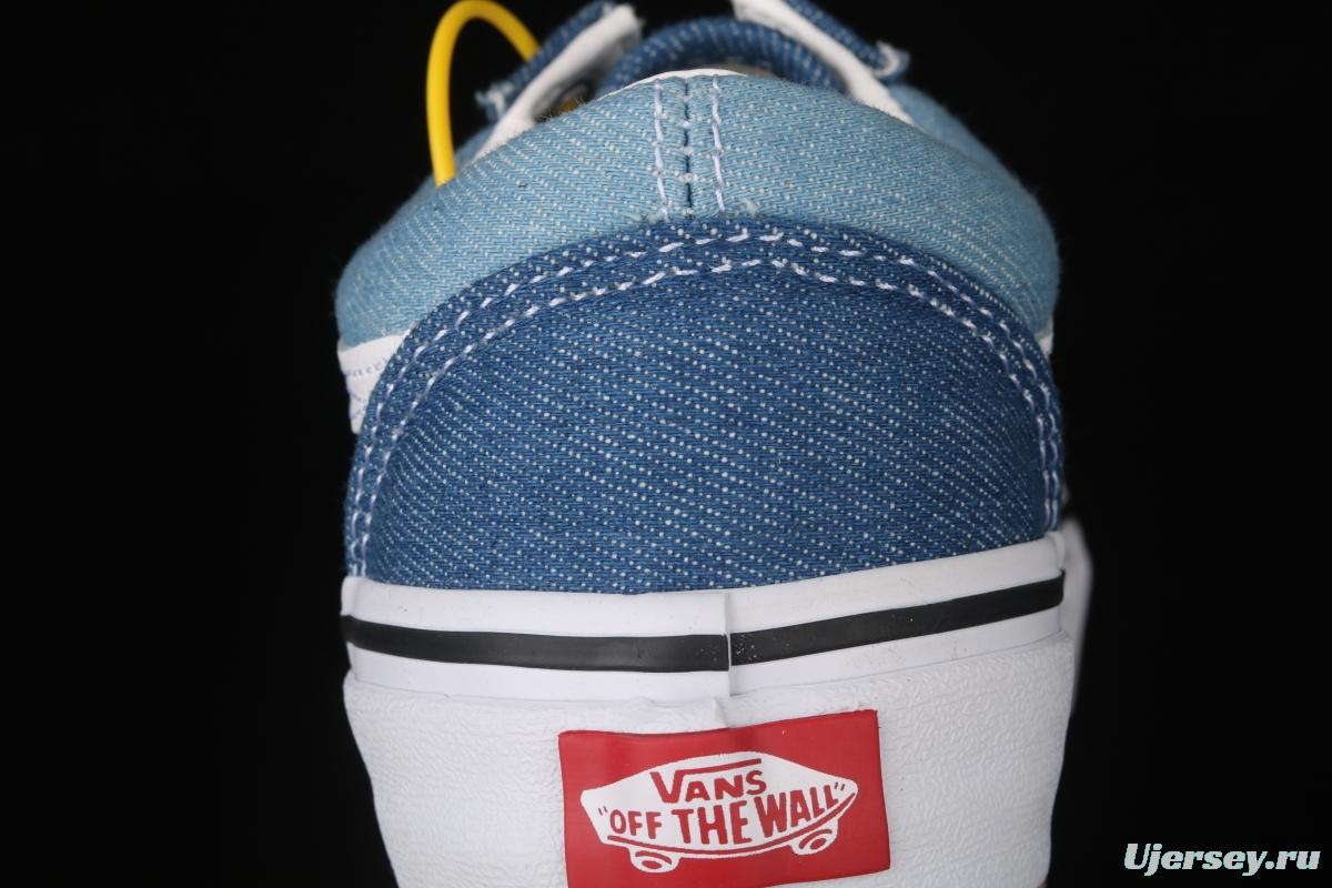 Vans Style 36 half-moon jeans blue side stripes low-edge sports board shoes VN0A38G1Q69
