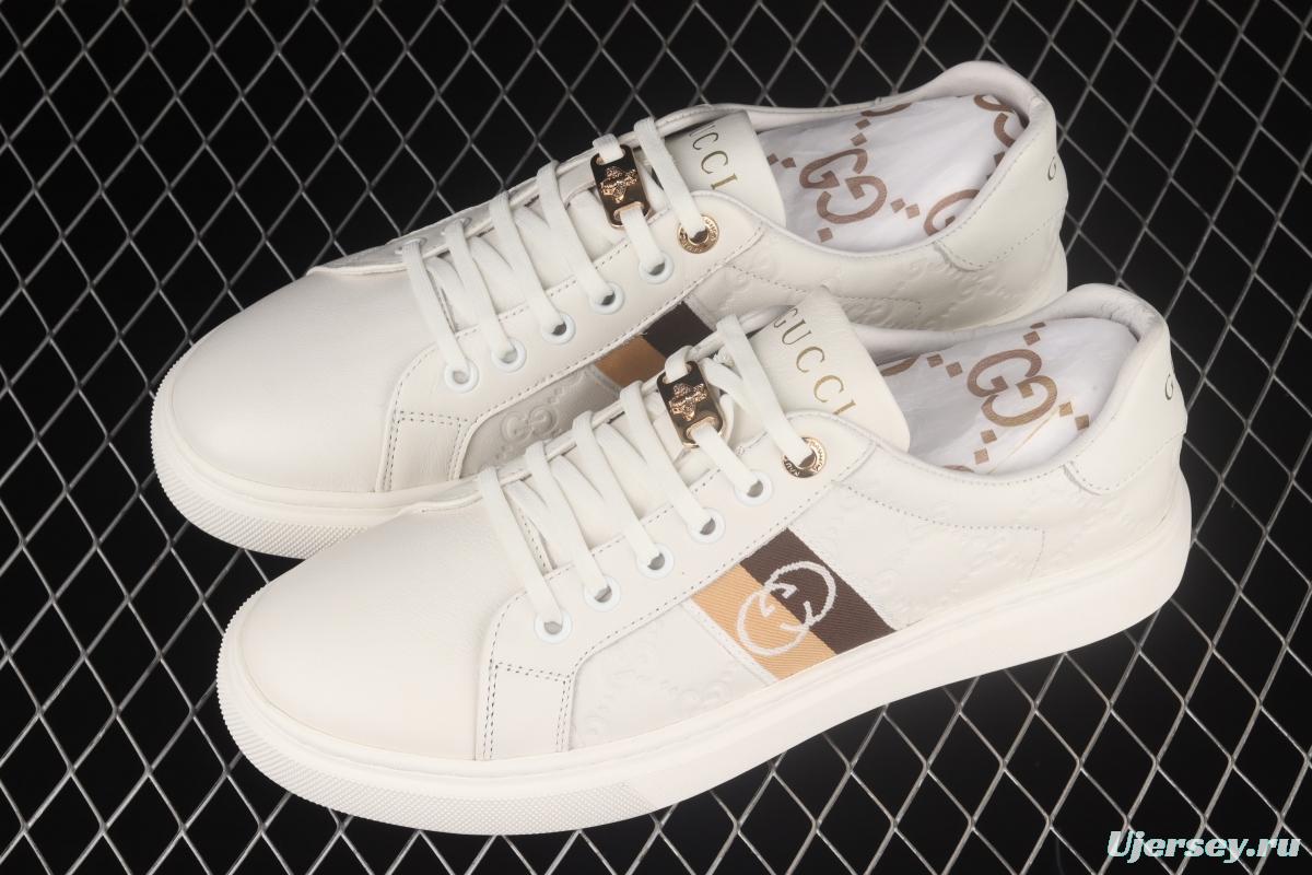 Gucci Screener GG High-Top Sneaker double G embossed leisure shoes series leisure board shoes 02JPO68305