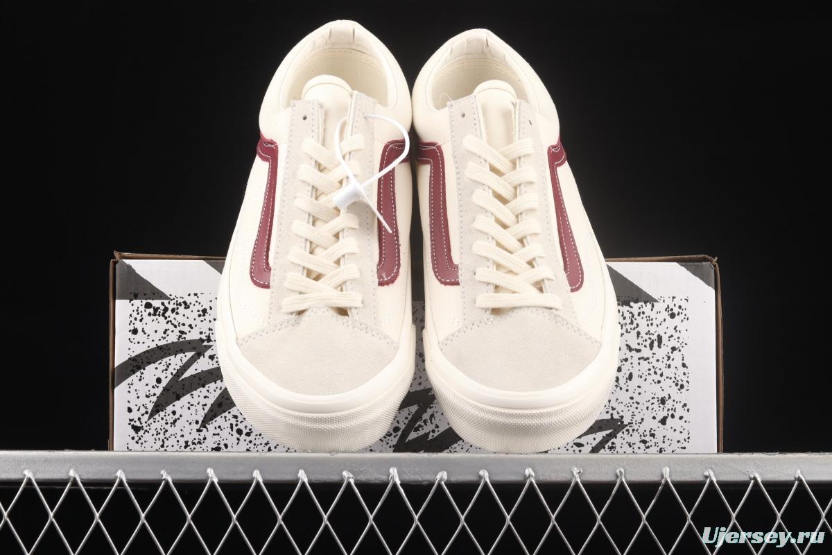 Vans Vault OG Style 36 Lx Vance high-end retro suede canvas spliced low-top shoes VN0A4BVE9X6