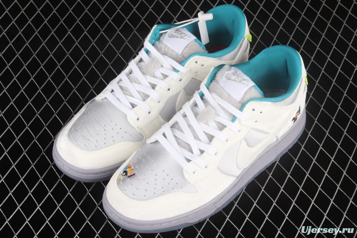 NIKE DUNK Low ICE ice and snow color SB buckle rebound fashion leisure board shoes DO2326-001
