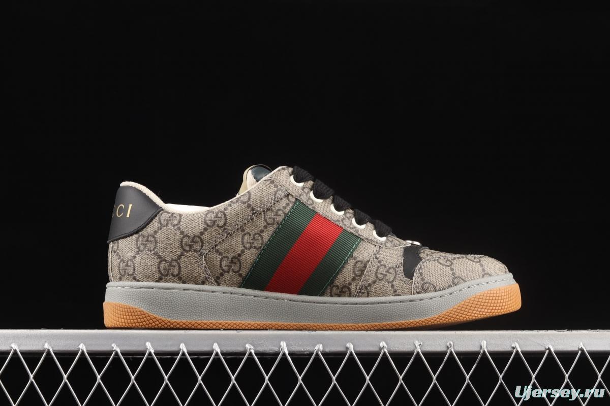 Gucci Distressed Screener Sneaker classic daddy shoes A39G09064