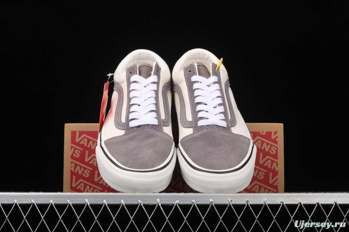 Vans Old Skool gray and white color low-top board shoes sports board shoes VNOA3WKT4OP