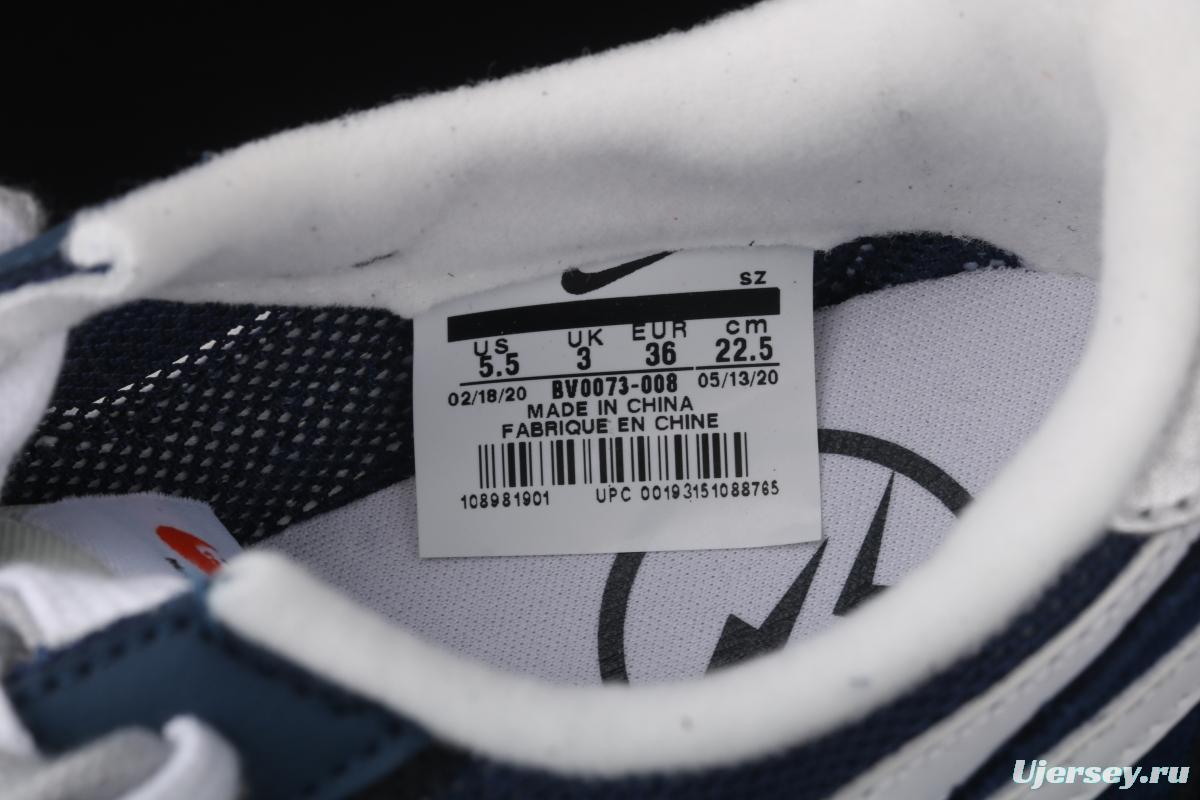Fragment Design x Sacai x NIKE LVD Waffle Daybreak Fujiwara Hiroshi Fujiwara co-signed the catwalk style double hook Swoosh running shoes BV0073-008