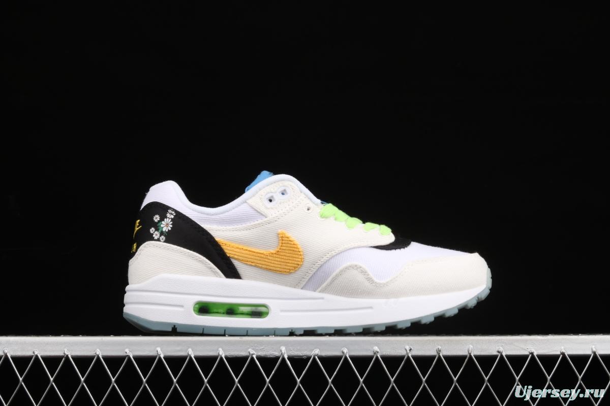 NIKE Air Max 1 Daisy Pack daisy half-palm air cushion retro running shoes CW6031-100