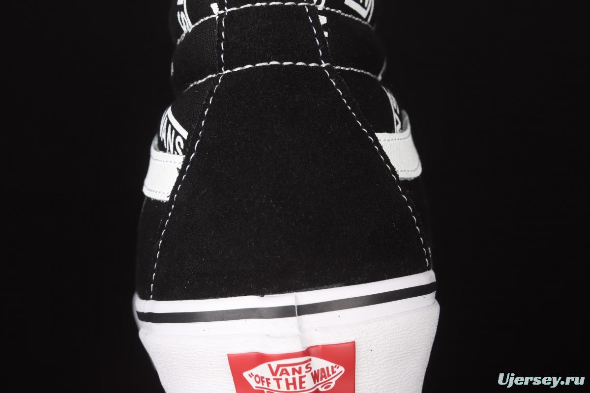 Vans SK8-Hi classic black and white letters logo high top casual board shoes VN0A4U3CTDW