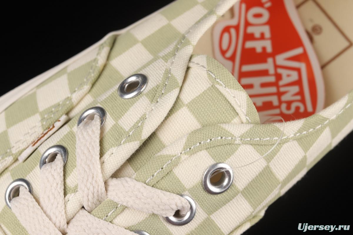 Vans Authentic Anaheim series classic green and white checkered low-top casual board shoes VN0A5HZS9F0