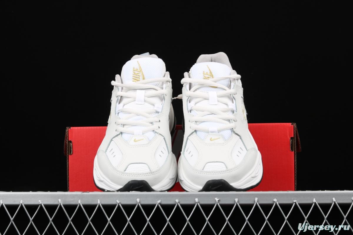 NIKE M2K Tekno white gray gold color retro sports daddy shoes AO3108-009
