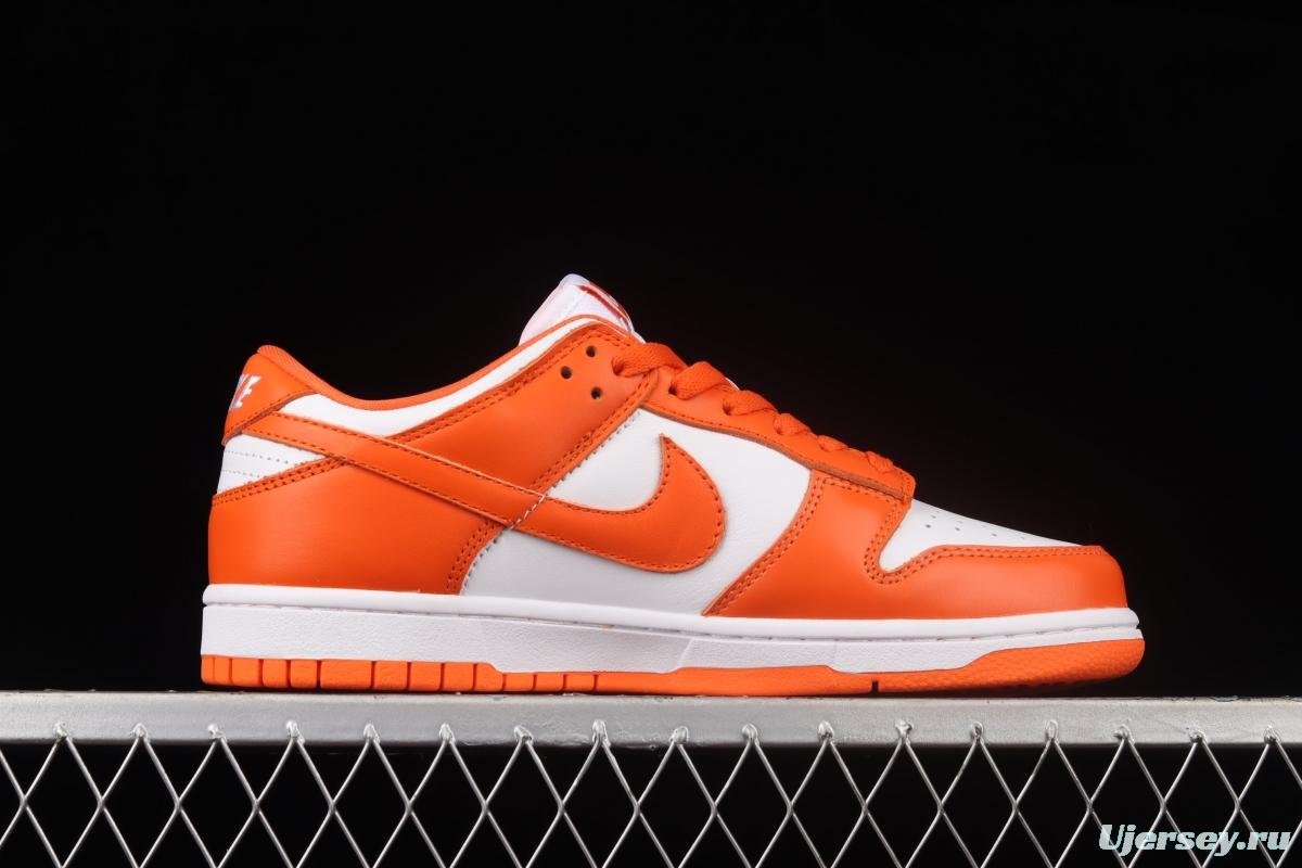 NIKE SB DUNK Low Pro Syracuse white orange board shoes CU1726-101