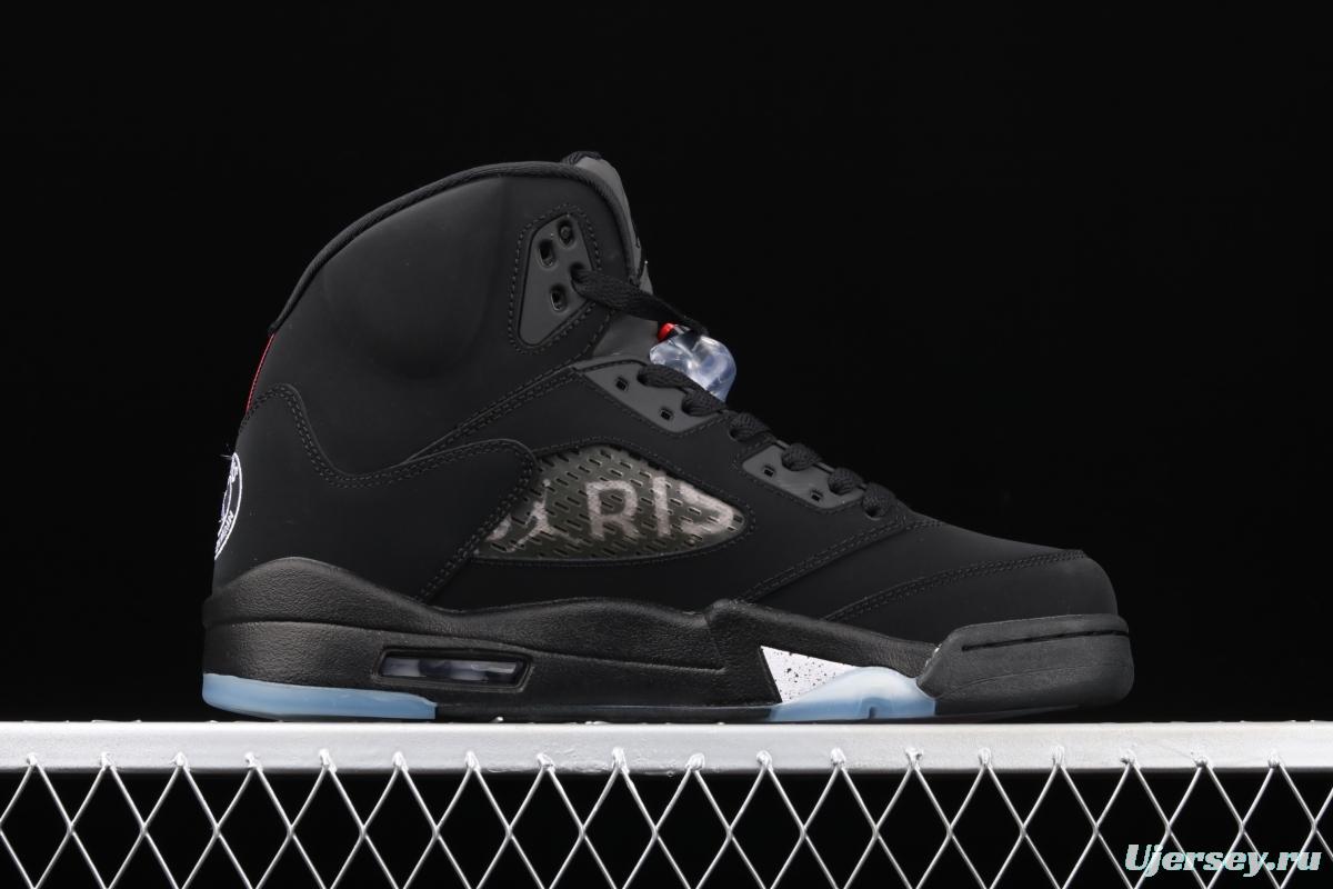 Air Jordan 5 OG Black Metallic Black Silver AV9175-001