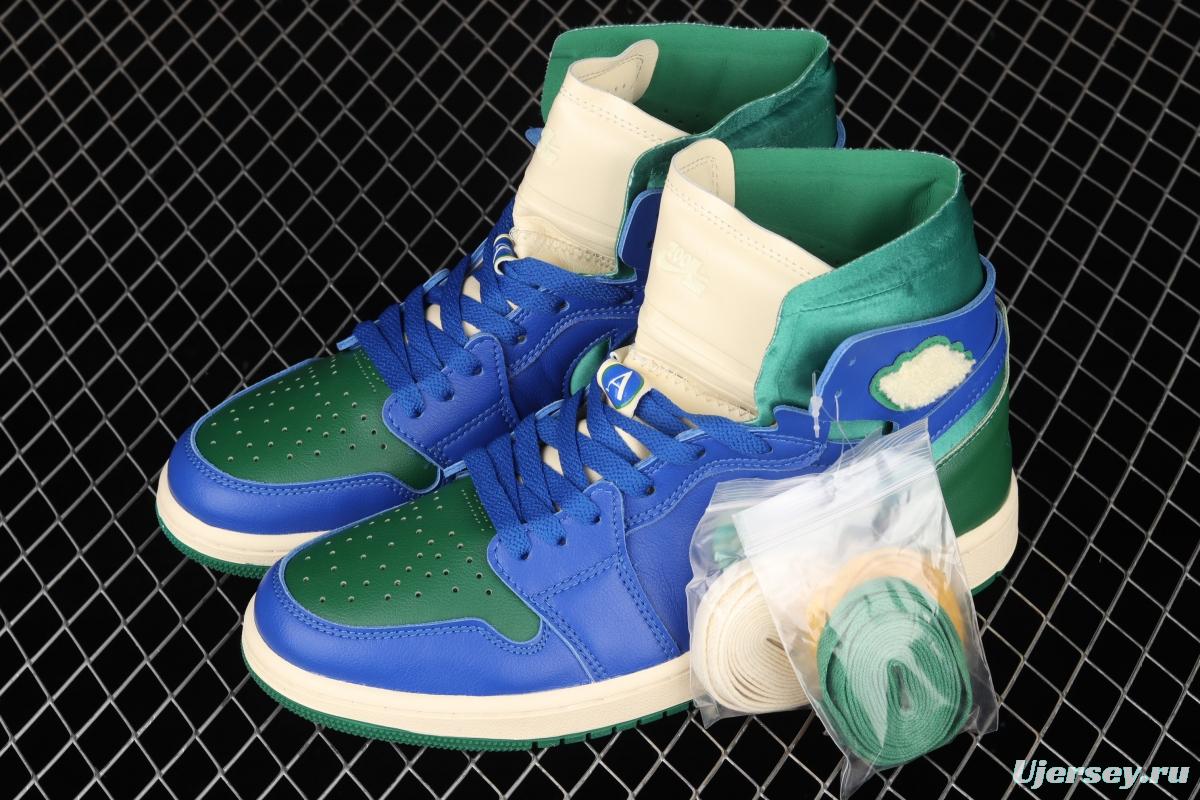 Air Jordan 1 Zoom Comfort blue green California high top classic retro culture leisure sports basketball shoes DJ1199-400