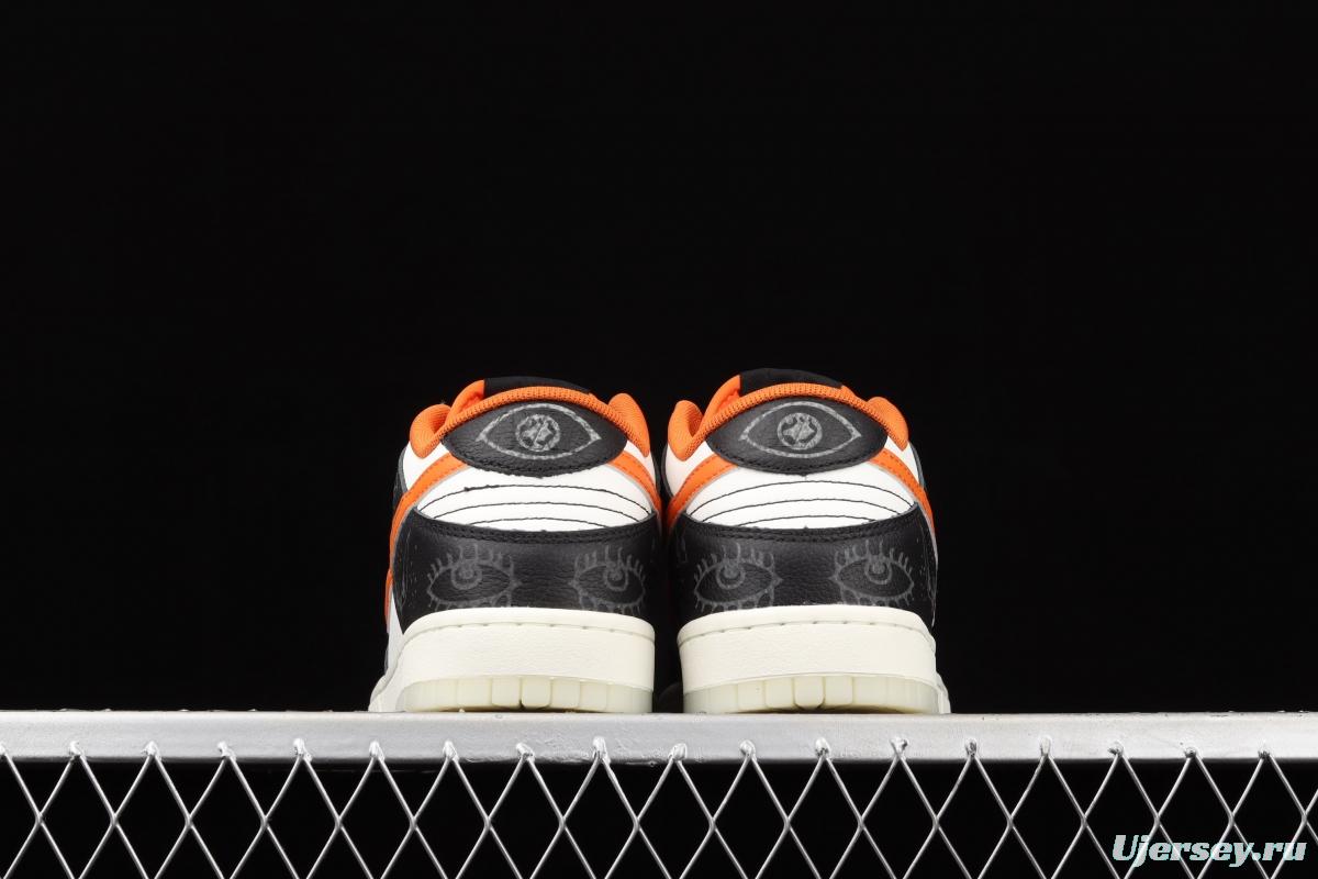 NIKE SB DUNK Low Halloween black, white and orange luminous Halloween SB rebound fashion casual board shoes DD3357-100