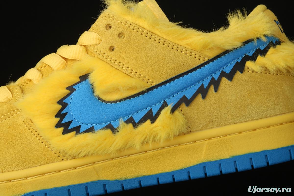 Grateful DeAdidas x NIKE SB DUNK Low Yellow Bear joint style yellow and blue bear sports skateboard shoes CJ5378-700