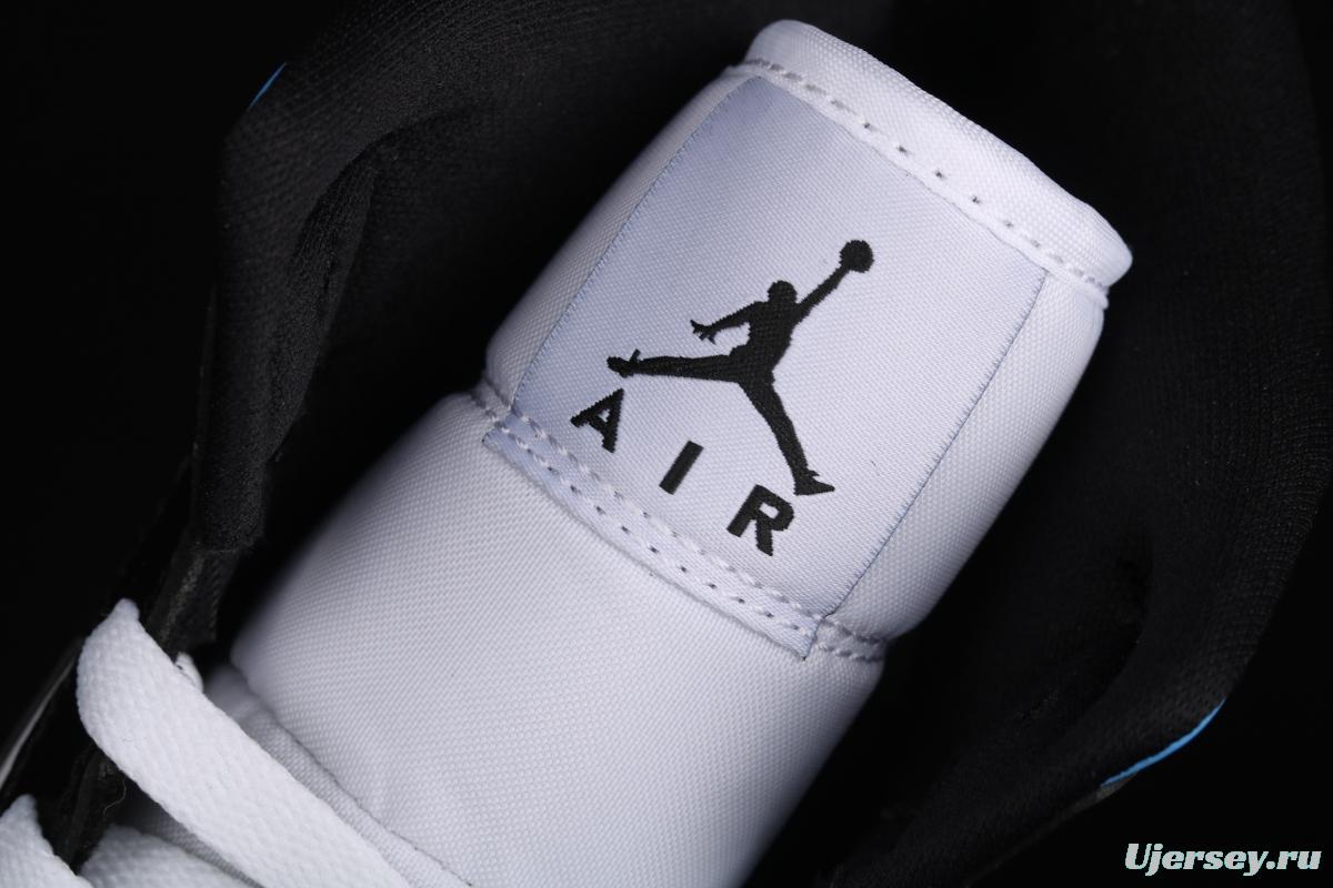 Air Jordan 1 Mid SE black, white and blue BQ6472-102