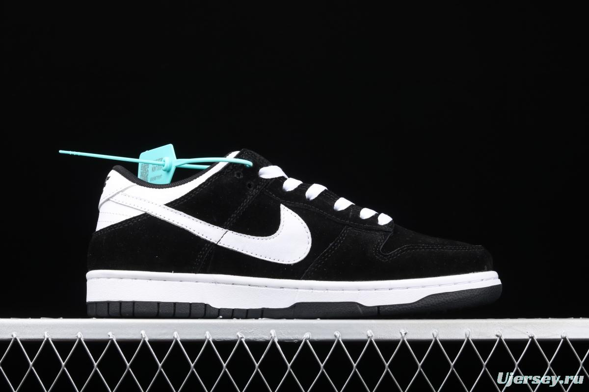 NIKE SB Zoom DUNK Low GS Snow Black and White Slam Dunk Series low side Leisure Sports Skateboard shoes 310569-020