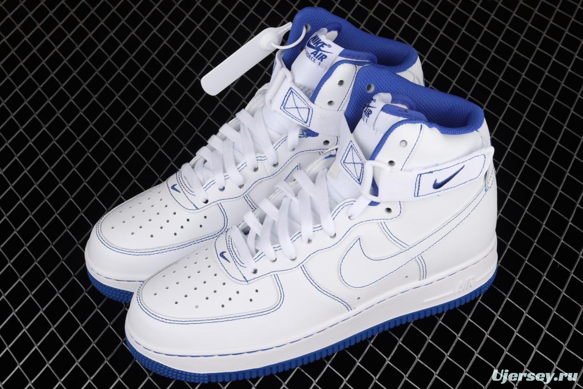 NIKE Air Force 1 High'07 white and blue high top casual board shoes CV1753-101
