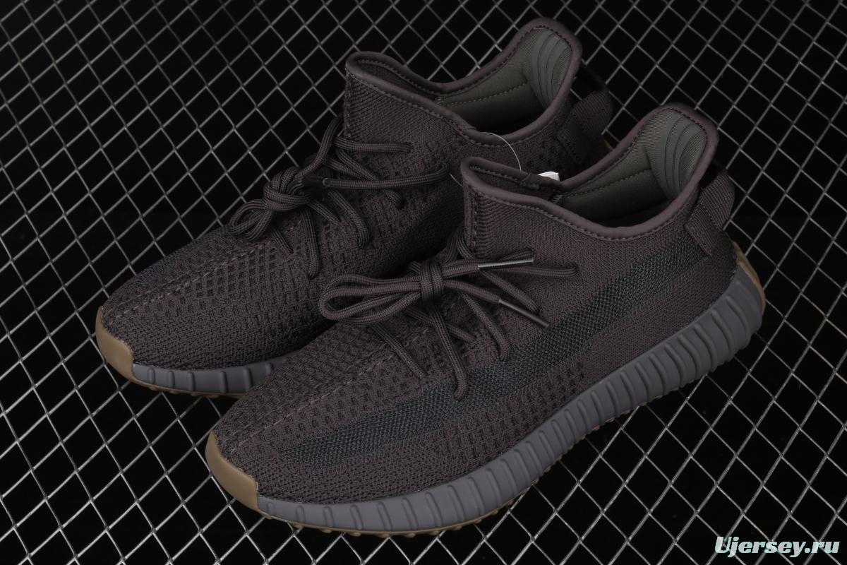 Adidas Yeezy Boost 350V2 Cinder FY2903 Darth Coconut 350 second generation hollowed-out side transparent black angel color BASF Boost original