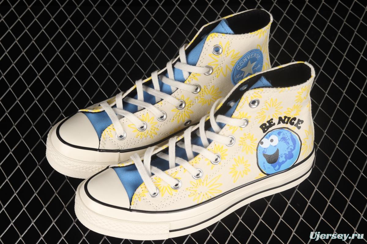 Converse ChuNIKE Taylor spring 2022 new earth graffiti hit high-top casual board shoes 172863C