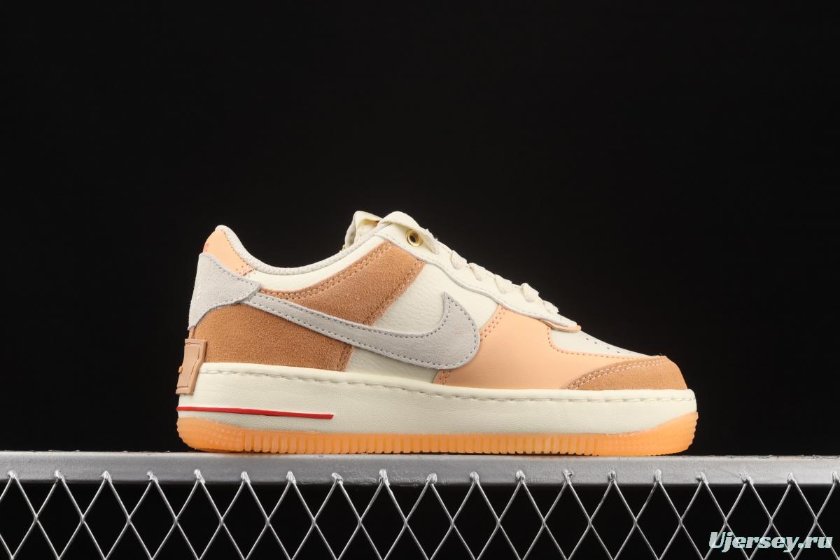 NIKE Air Force 1 ShAdidasow light weight heightened low-top 100-board shoes DM8157-700