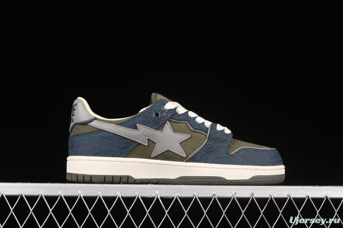 Human MAdidase Bape Sta Sk8 To Nigo trend godfather Nigo brand ape head classic skateboard shoes 1H80291019