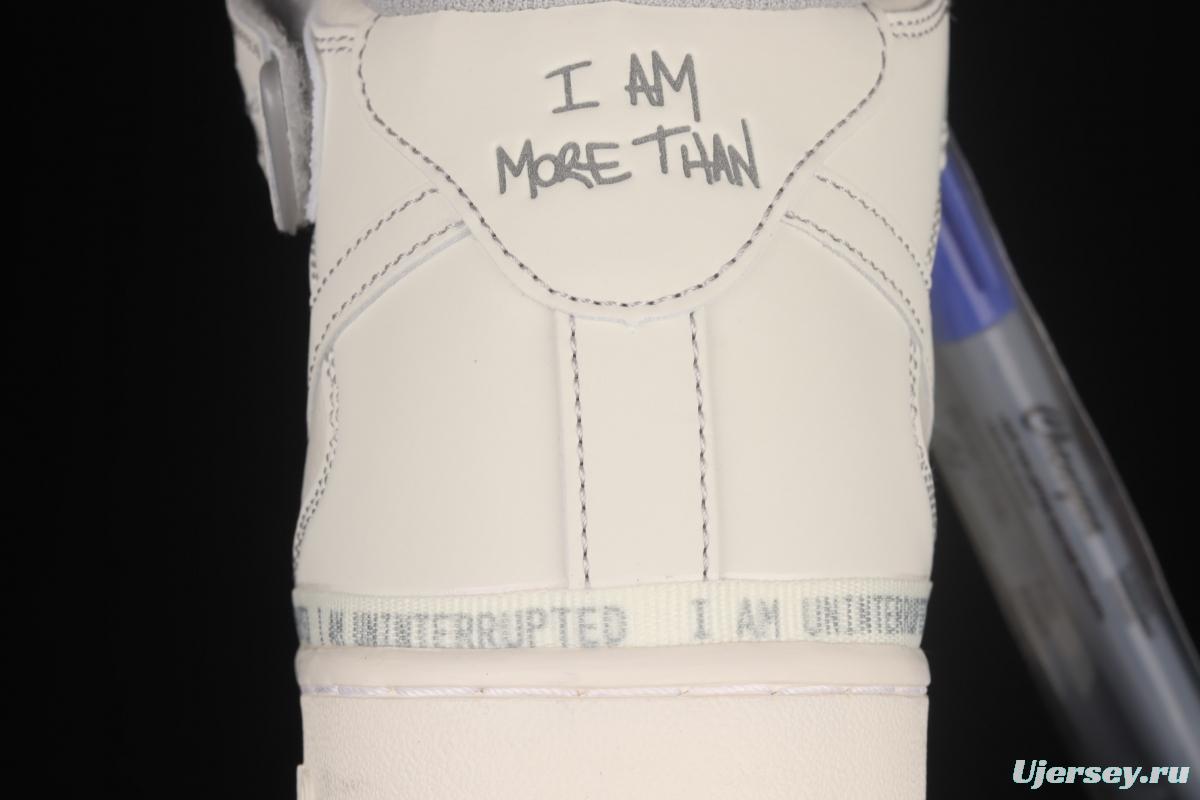 NIKE Air Force 1x 07 Mid x Uniterrupted James co-signed graffiti 3M reflective medium side leisure sports board shoes NU3380-636