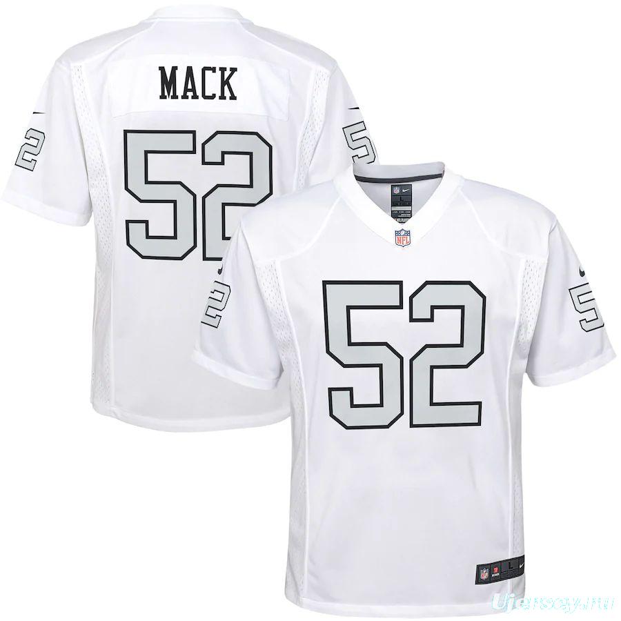 Youth Khalil Mack White Rush Player Limited Team Jersey