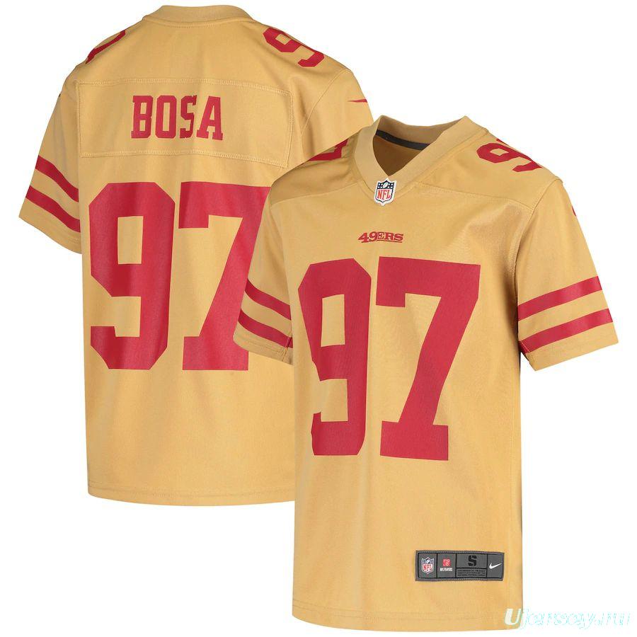Youth Nick Bosa Gold Inverted Player Limited Team Jersey