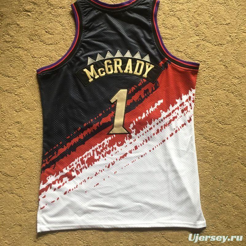 Men's Tracy McGrady Black And White Retro Classic Team Jersey