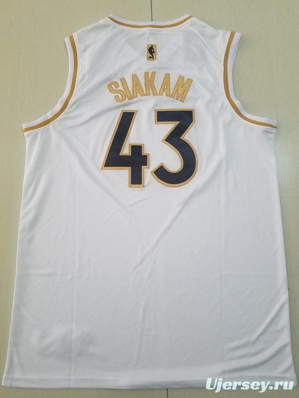 Pascal Siakam 43 White Golden Edition Jersey