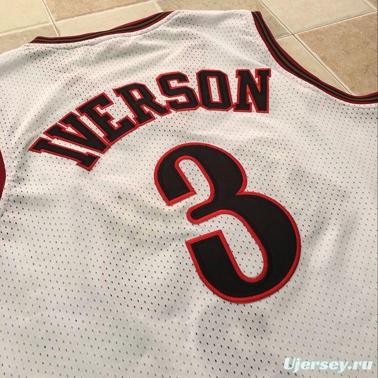 Men's Allen Iverson White Retro Classic Team Jersey