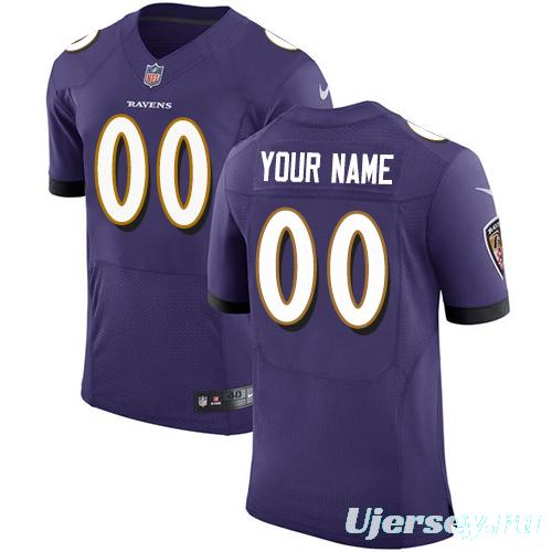 Men's Purple Customized Elite Team Jersey