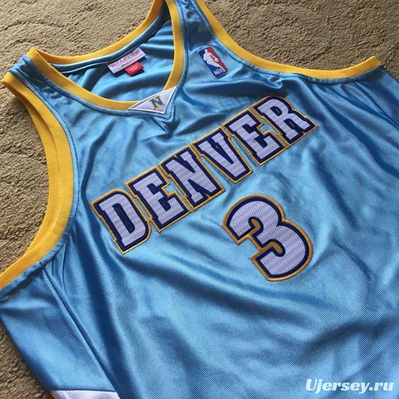 Men's Allen Iverson Sky Blue Retro Classic Team Jersey