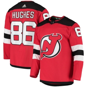 Men's Jack Hughes Red Home Player Team Jersey