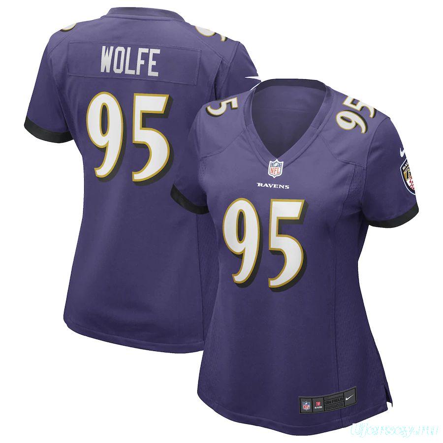 Women's Derek Wolfe Purple Player Limited Team Jersey