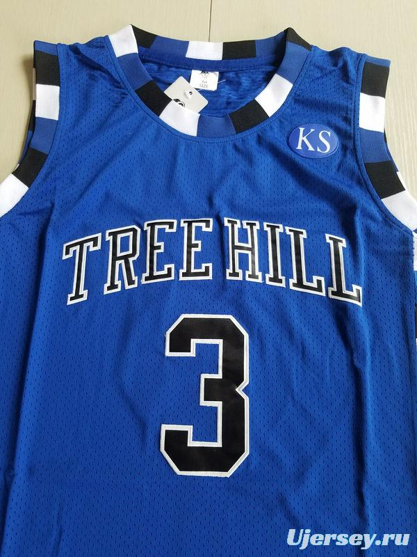 Antwon Skills Taylor 3 One Tree Hill Ravens Blue Basketball Jersey