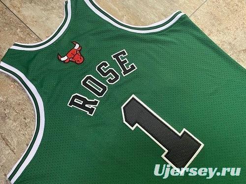 Men's Derrick Rose Green Retro Classic Team Jersey