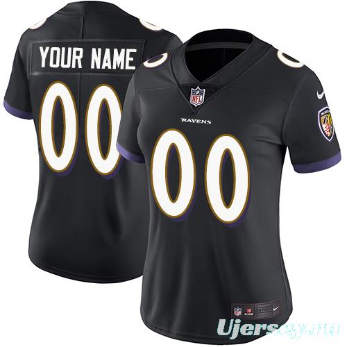Women's Black Custom Game Team Jersey