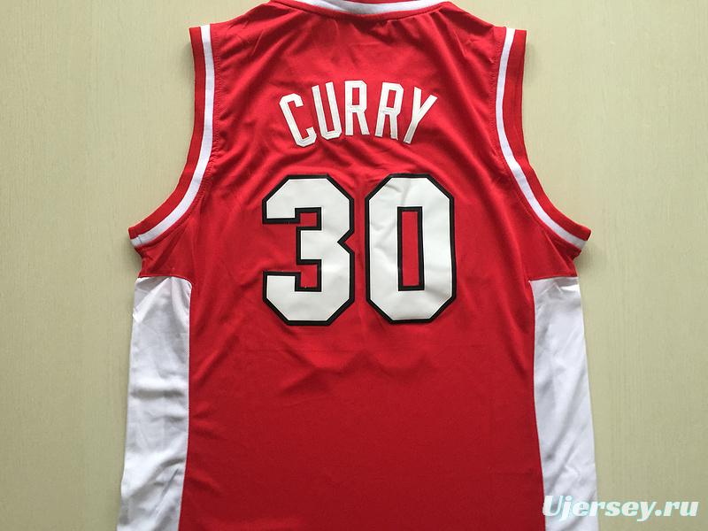 Stephen Curry 30 Davidson College Red Basketball Jersey