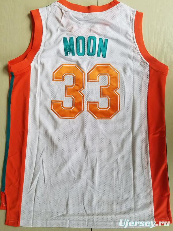 Flint Tropics 33 Jackie Moon Teal Basketball Jersey Semi Pro Team New